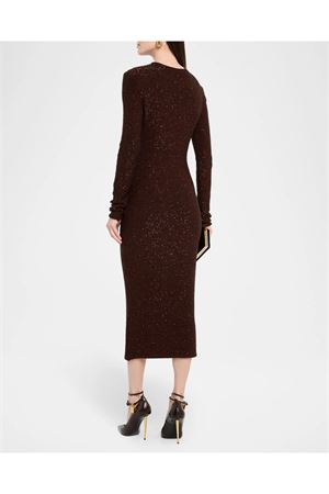 Abito midi con paillettes marroni FABIANA FILIPPI | ABD225F573L6571269